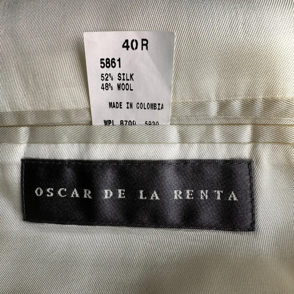 Oscar de la Renta Silk Wool Blend Sport Blazer 40R